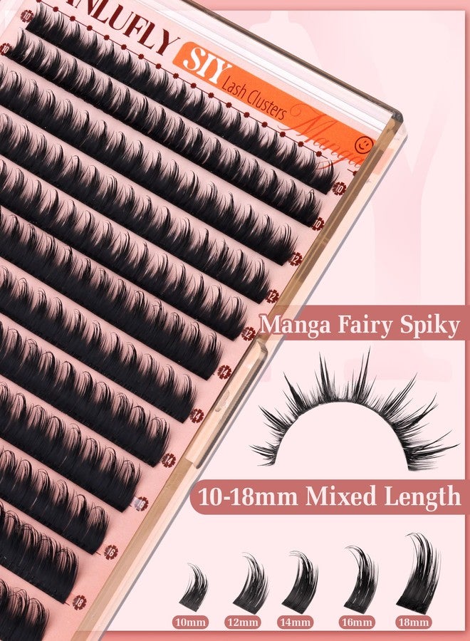 zanlufly Manga Lash Clusters Spiky Cluster Eyelash Extensions Fairy Eyelash Clusters Anime Individual Lashes SIY Lash Extension DIY Cluster Lashes 10-18MM Wispy Eyelash Extensions by ZANLUFLY - Image 5